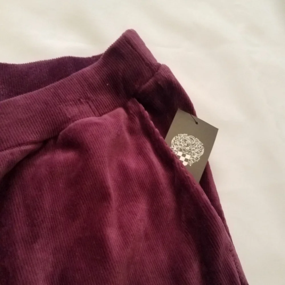 Vince Camuto Purple Corduroy Cotton Blend Drawstring Waist Joggers NwT 2X - Picture 7 of 12